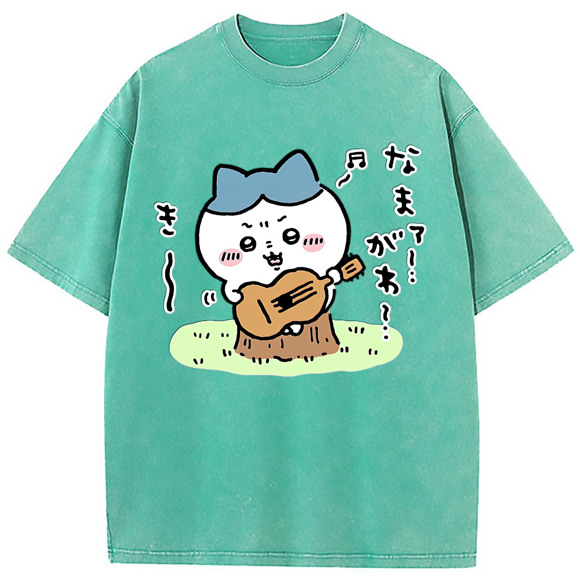 （画像用） ちいかわ ハチワレ Chii-kawa hachiware 綿100% ヴィンテージ風 半袖Tシャツ（フロントプリント）
